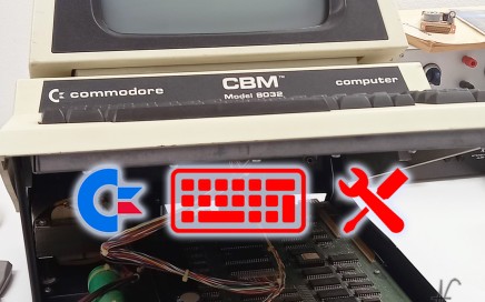 CBM 8032, Commodore PET, keyboard repair, contact cleaning, graphite, cover