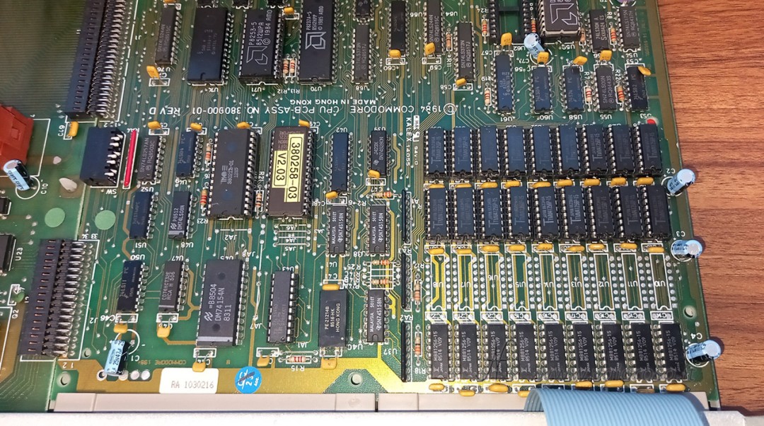 Commodore PC10 split motherboard, 380900-01 rev D, 640 KB RAM