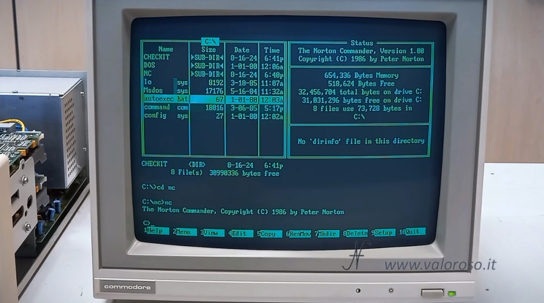 Norton Commander versione 1.0 anno 1986, Peter Norton