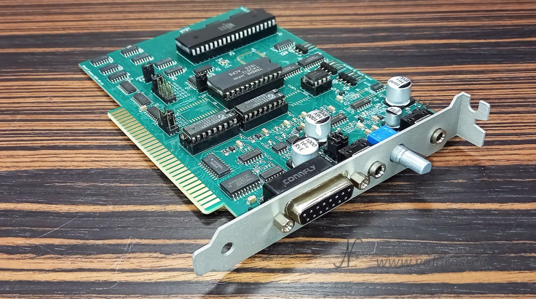 Sound Blaster Clone by David E Larsson, 8-bit ISA slot, joystick, MIDI, audio, potentiometer