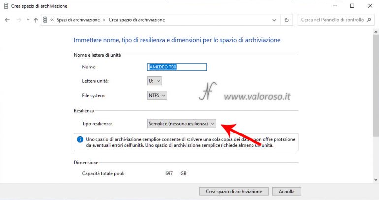 Spazi Di Archiviazione Semplici Di Windows 10 - Amedeo Valoroso