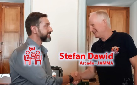 Varese Retrocomputing 2024, interview 2 Stefan Dawid, Gerundo Retrogaming, Arcade Cabinets, JAMMA, article cover ValorosoIT